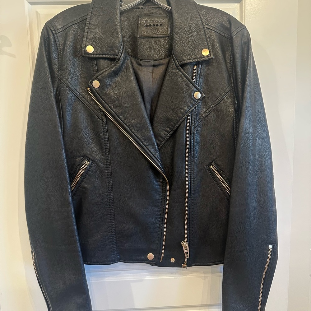BlankNYC Faux Leather Moto Jacket - Black